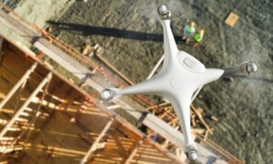 Drone mapping a construction site in Maryland